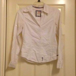 *Tommy girl white button down shirt